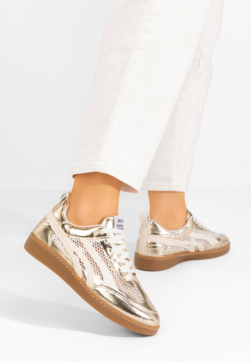 Sneakers γυναικεια Leonarda χρυσο