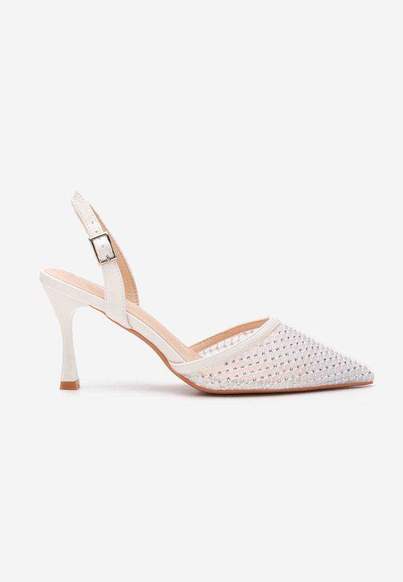 Γόβες στιλέτο Kristyn λευκά