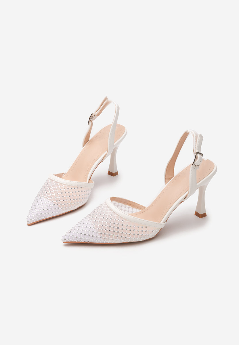 Γόβες στιλέτο Kristyn λευκά