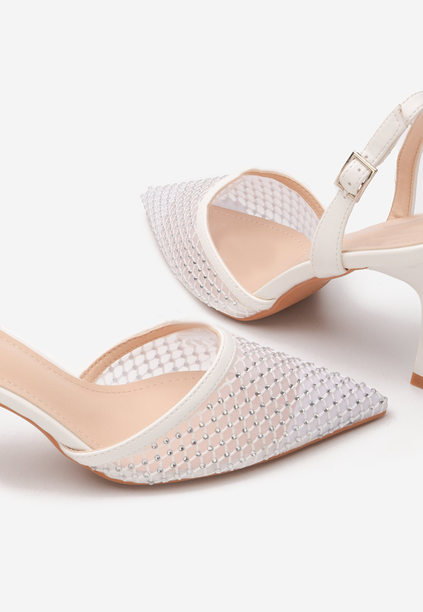 Γόβες στιλέτο Kristyn λευκά