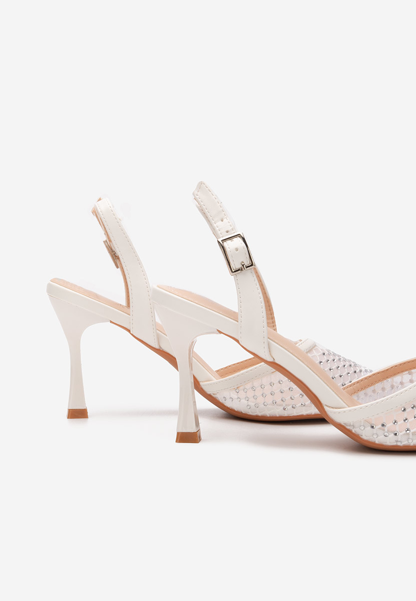 Γόβες στιλέτο Kristyn λευκά