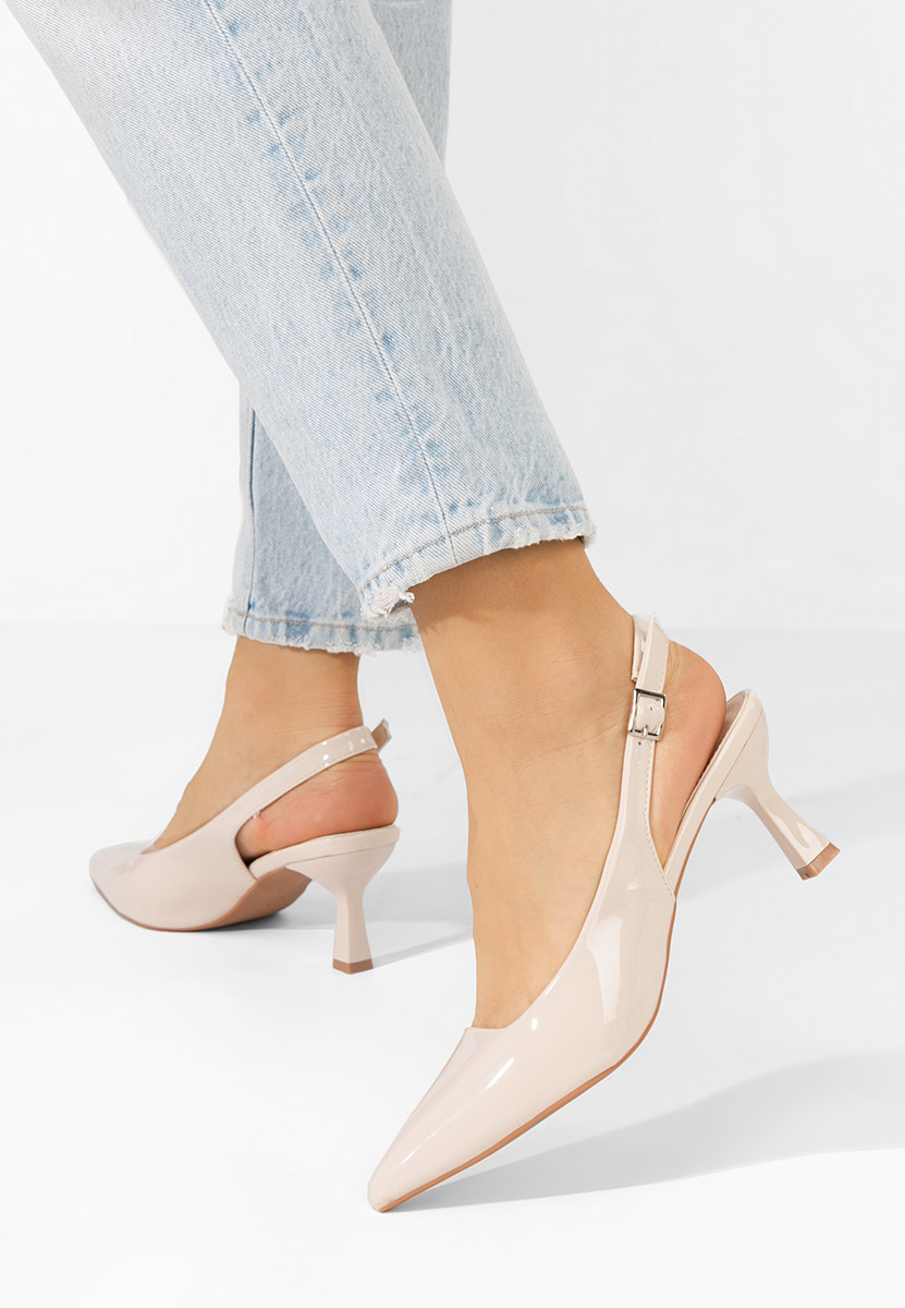 Γόβες slingback Lynelia μπεζ
