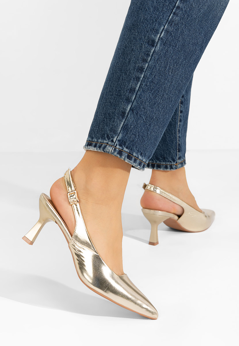 Γόβες slingback Lynelia χρυσο