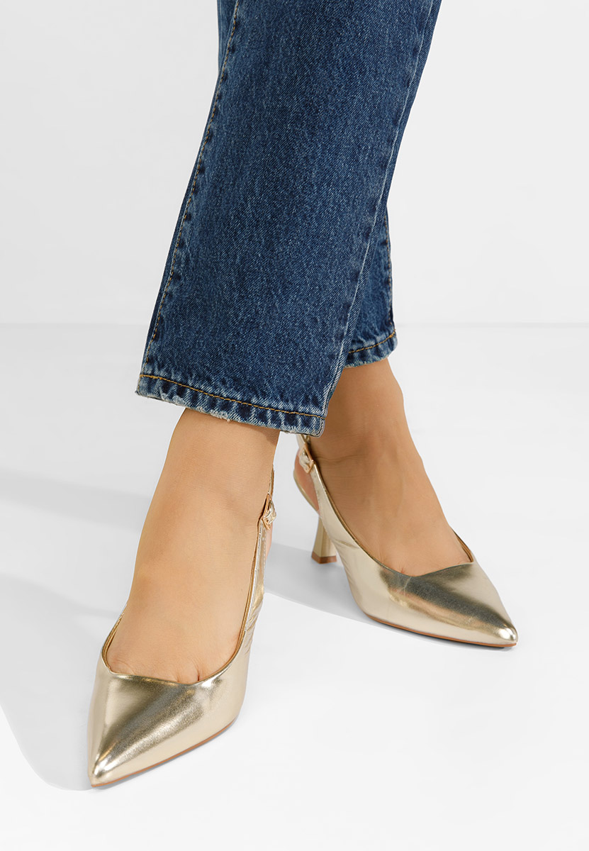 Γόβες slingback Lynelia χρυσο