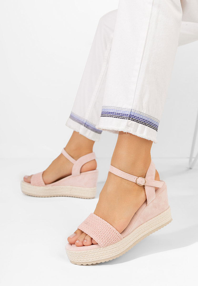 Πέδιλα πλατφόρμες Debbi ροζ