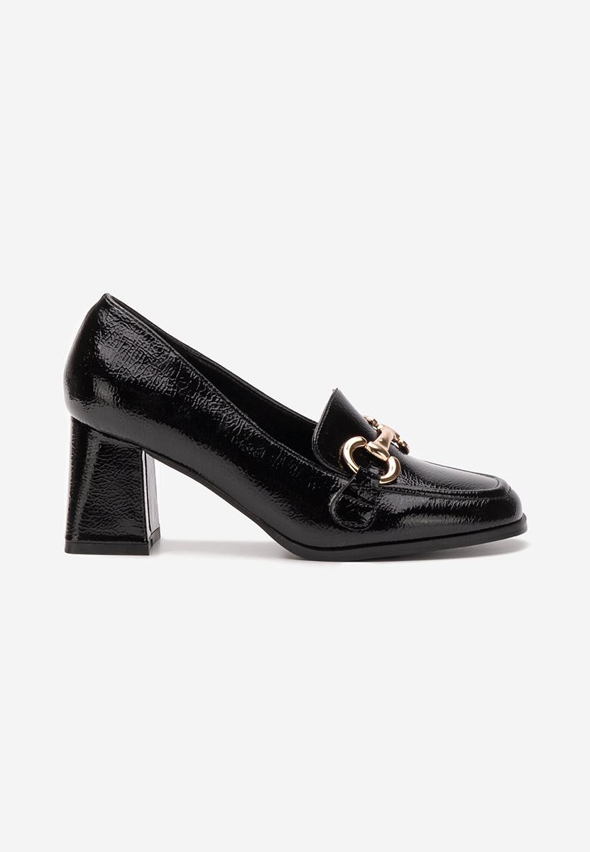 Loafers γυναικεια με τακουνι Velosa μαύρα