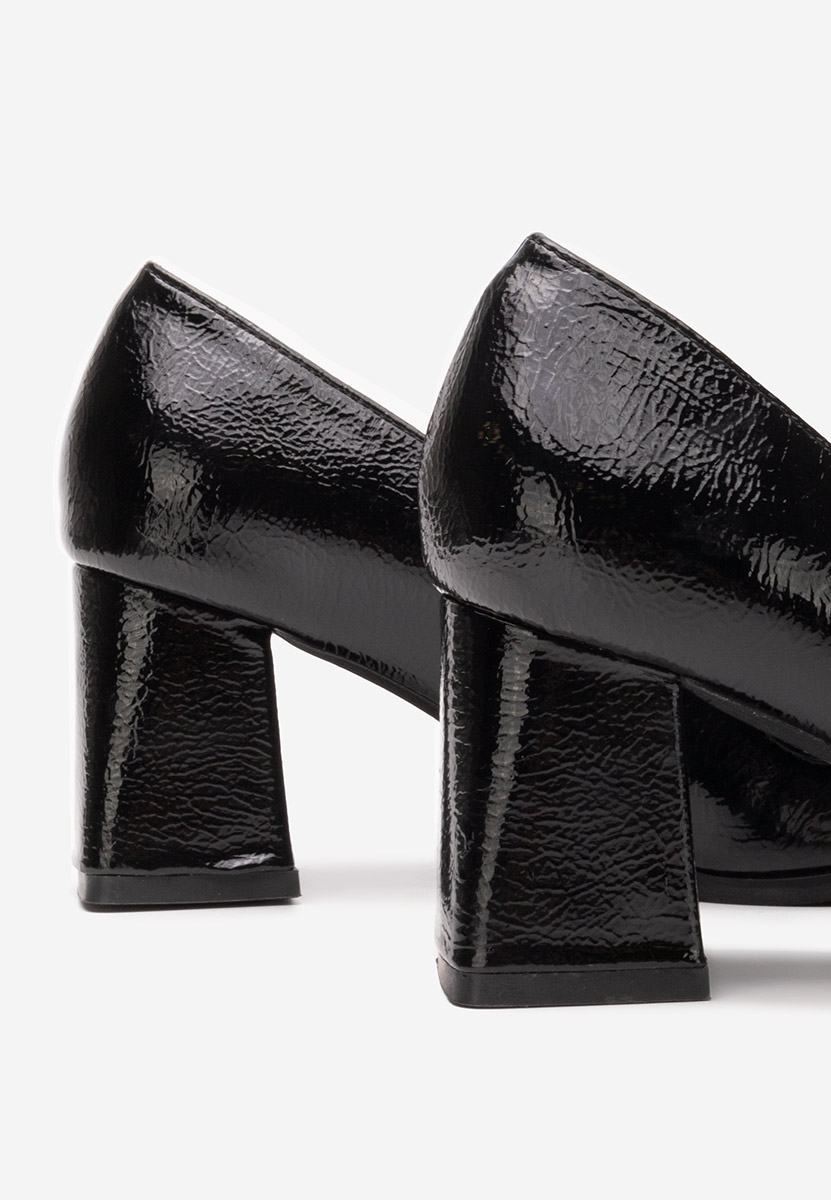 Loafers γυναικεια με τακουνι Velosa μαύρα