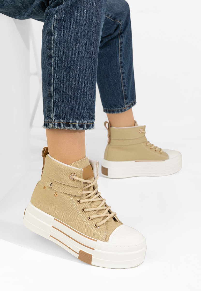 Γυναικεία sneakers αστραγάλο Sharita χακι