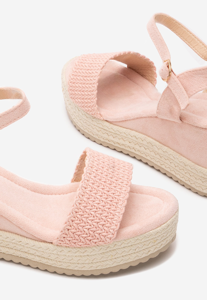 Πέδιλα πλατφόρμες Debbi ροζ