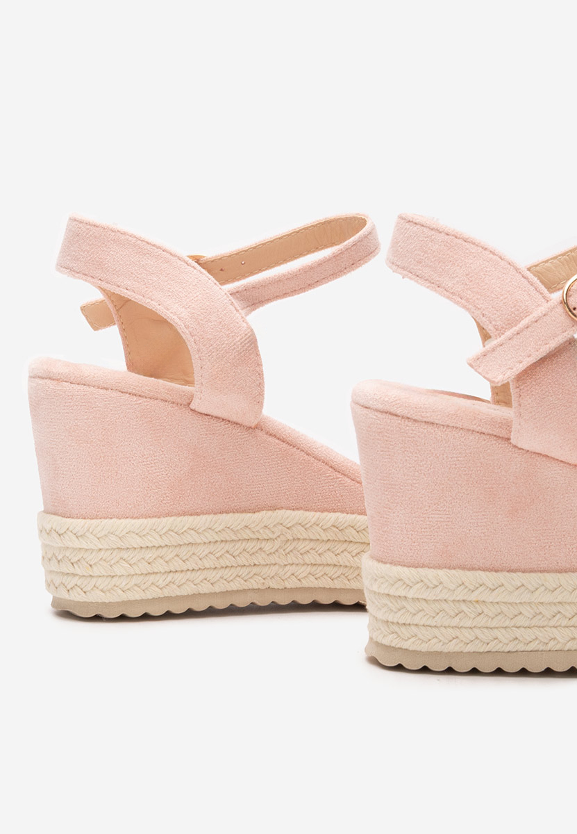 Πέδιλα πλατφόρμες Debbi ροζ