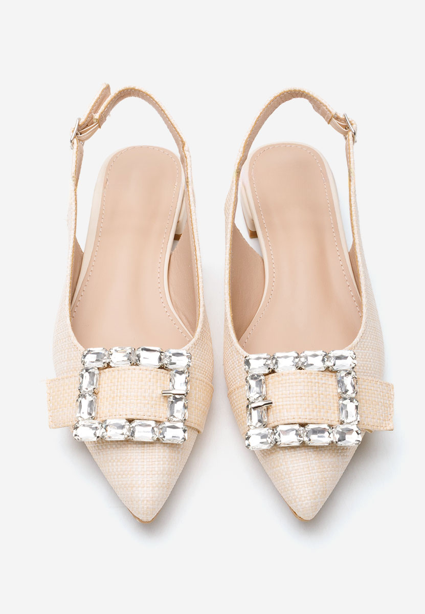 Γόβες slingback Rachell μπεζ