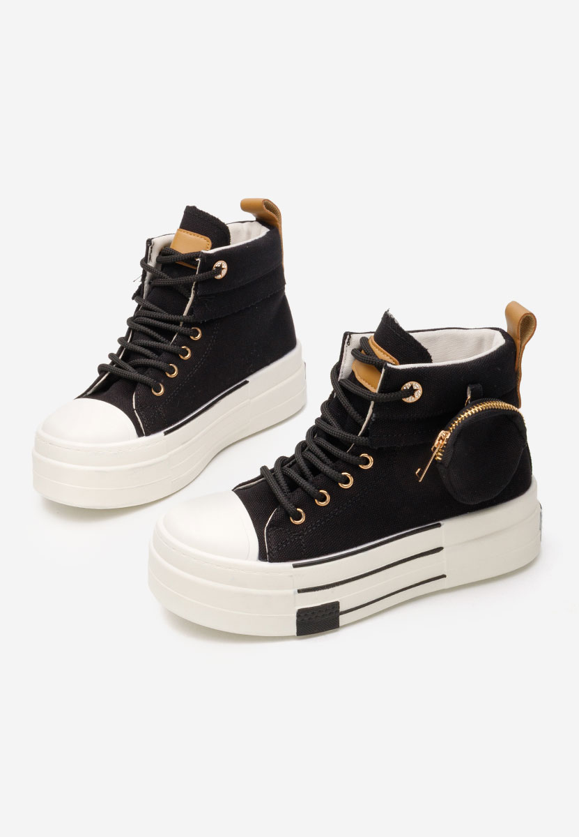 Γυναικεία sneakers αστραγάλο Sharita μαύρα