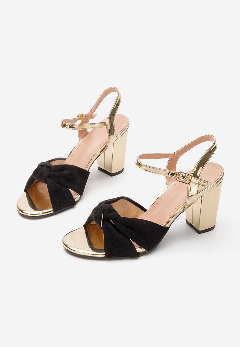 Πέδιλα με χοντρο τακουνι Cesima Μαύρα