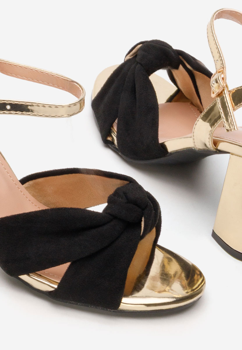 Πέδιλα με χοντρο τακουνι Cesima Μαύρα