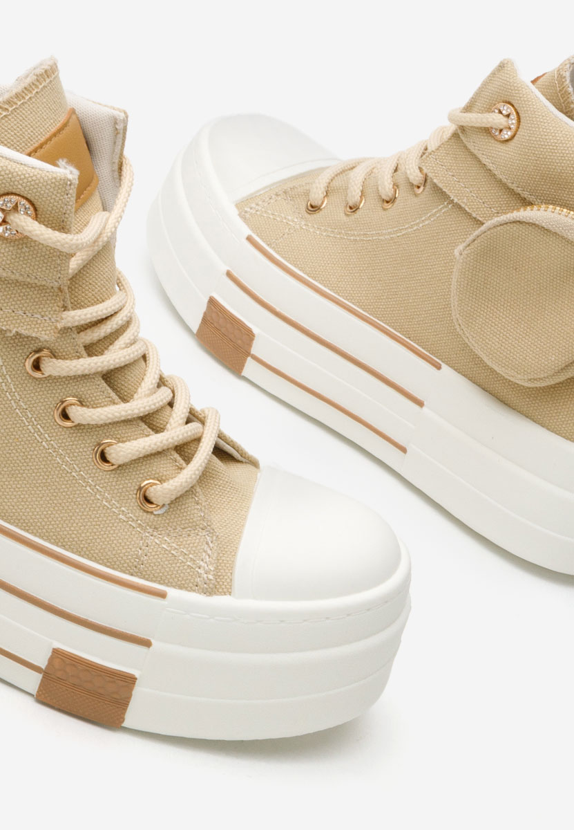 Γυναικεία sneakers αστραγάλο Sharita χακι