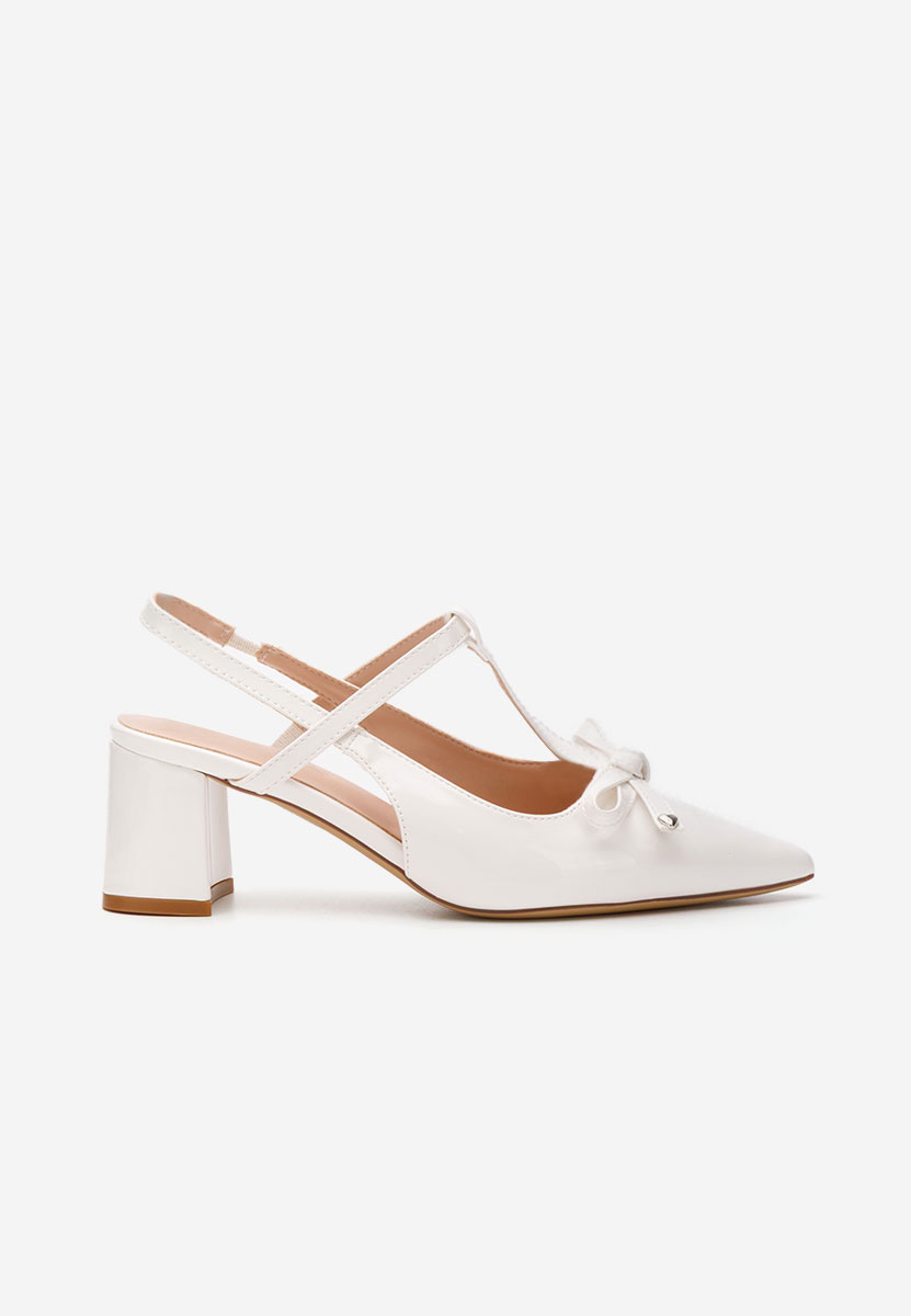 Γόβες slingback Margit λευκά