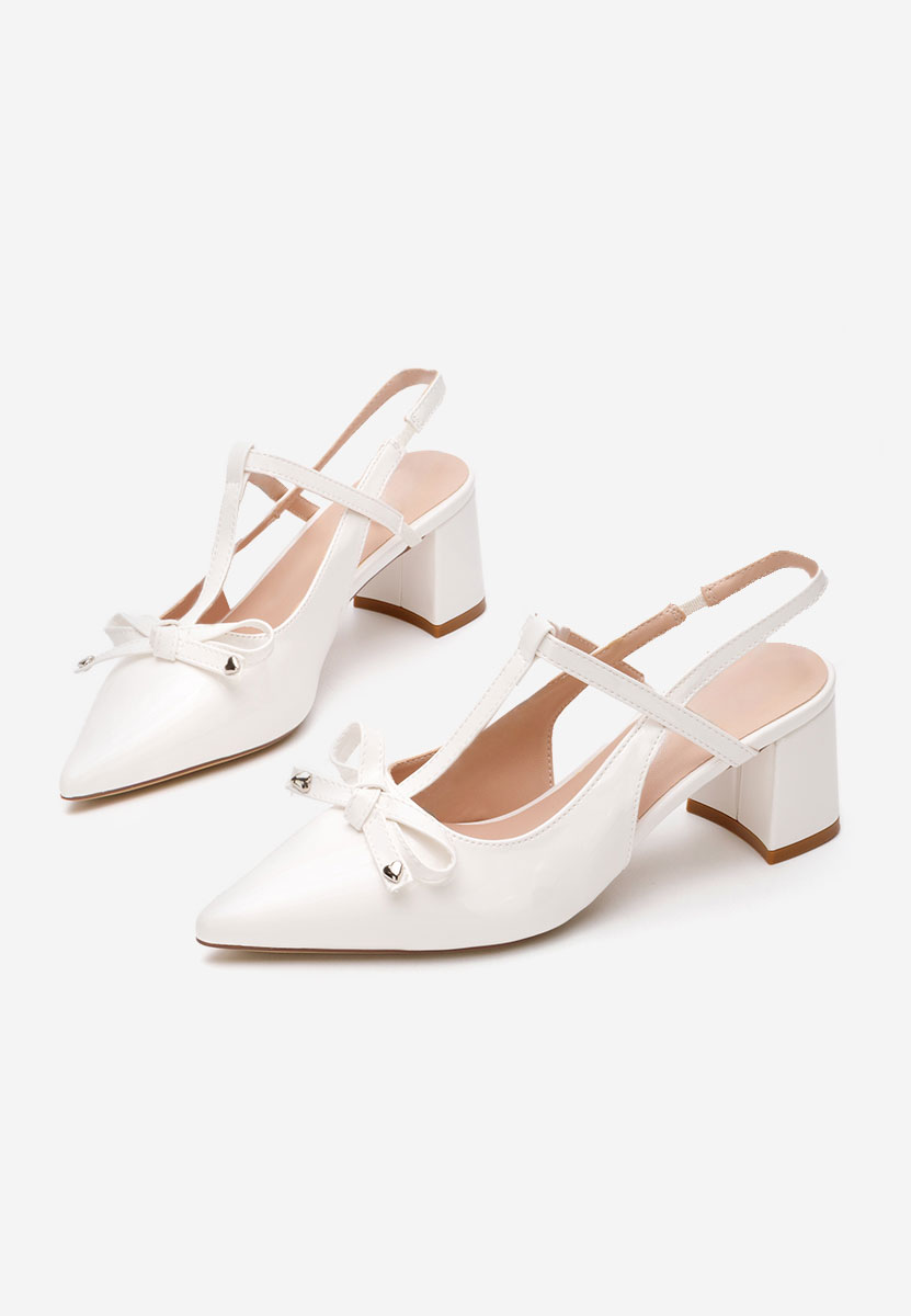 Γόβες slingback Margit λευκά