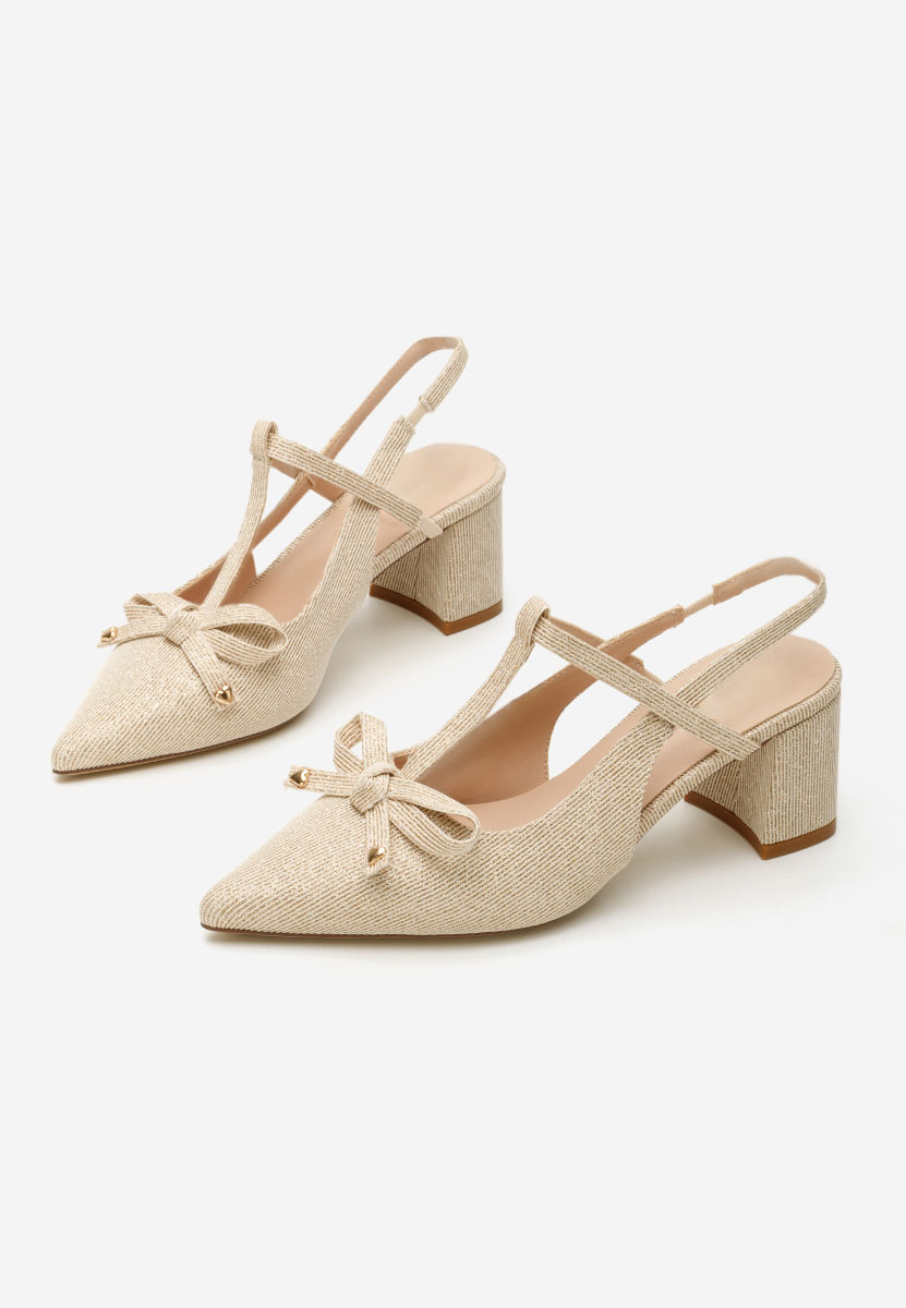 Γόβες slingback Margit χρυσο