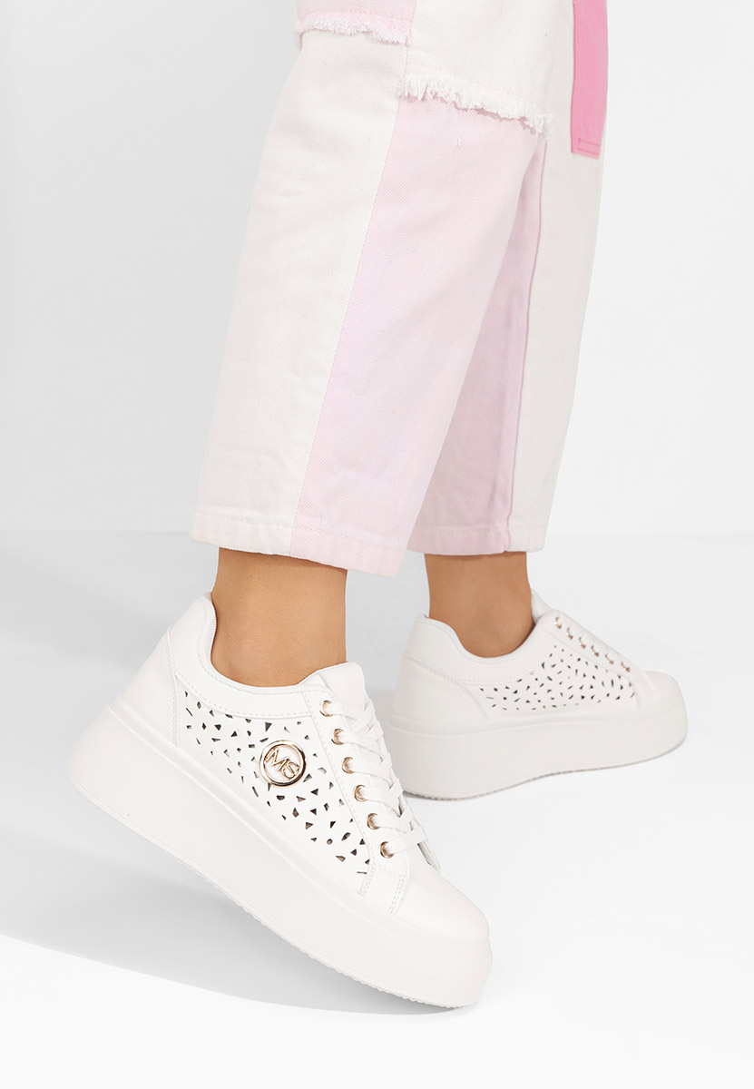 Sneakers με πλατφόρμα Nicolette λευκά