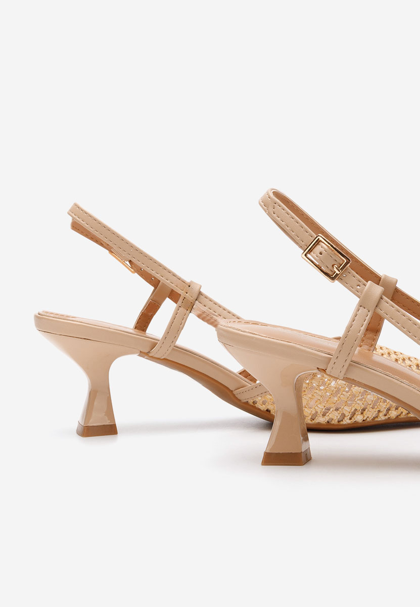 Γόβες slingback Gaynelle μπεζ