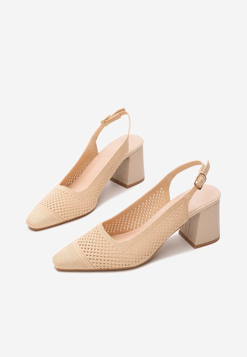 Γόβες slingback Patria μπεζ