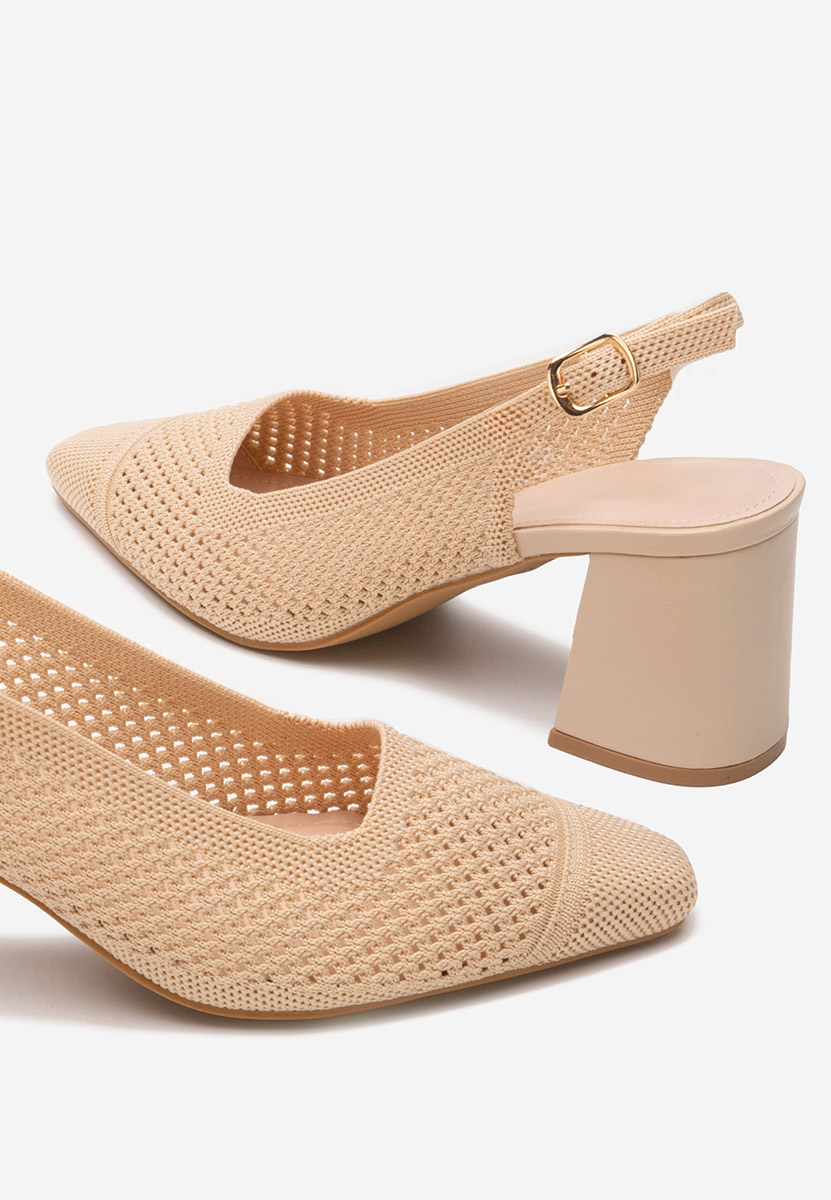 Γόβες slingback Patria μπεζ