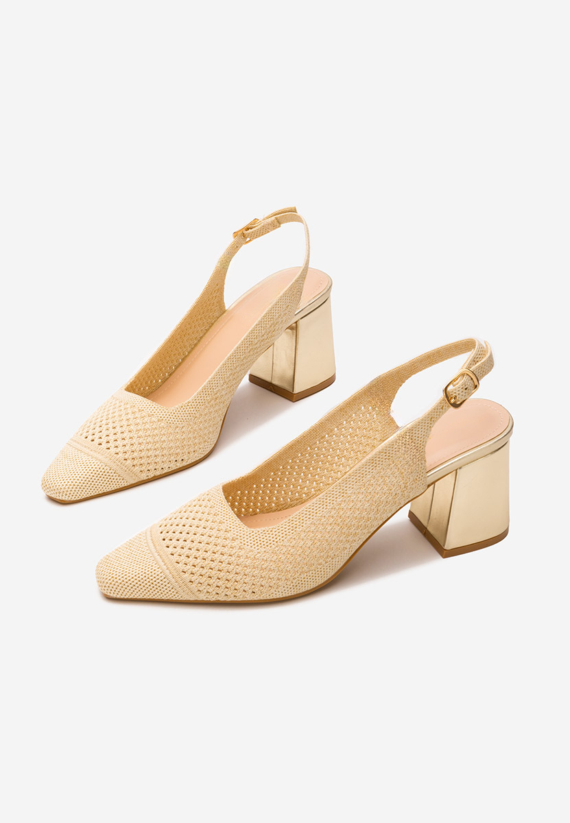 Γόβες slingback Patria χρυσο