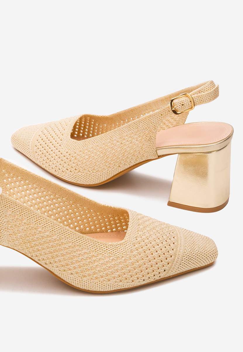 Γόβες slingback Patria χρυσο