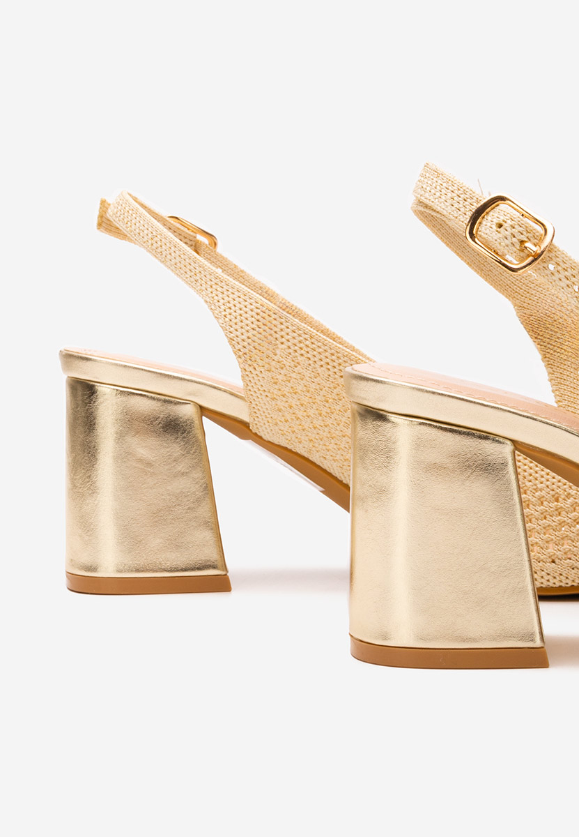 Γόβες slingback Patria χρυσο