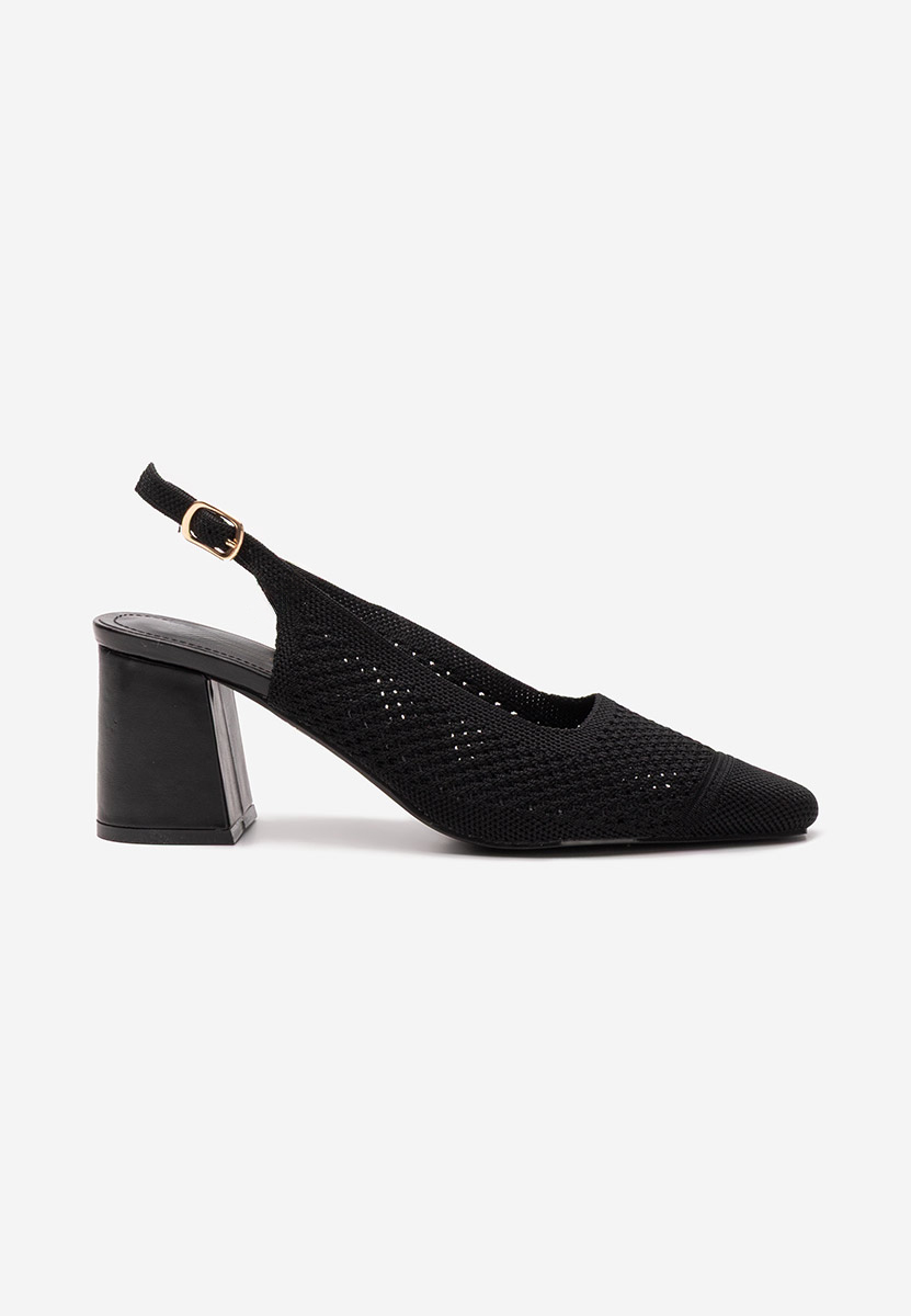 Γόβες slingback Patria μαύρα