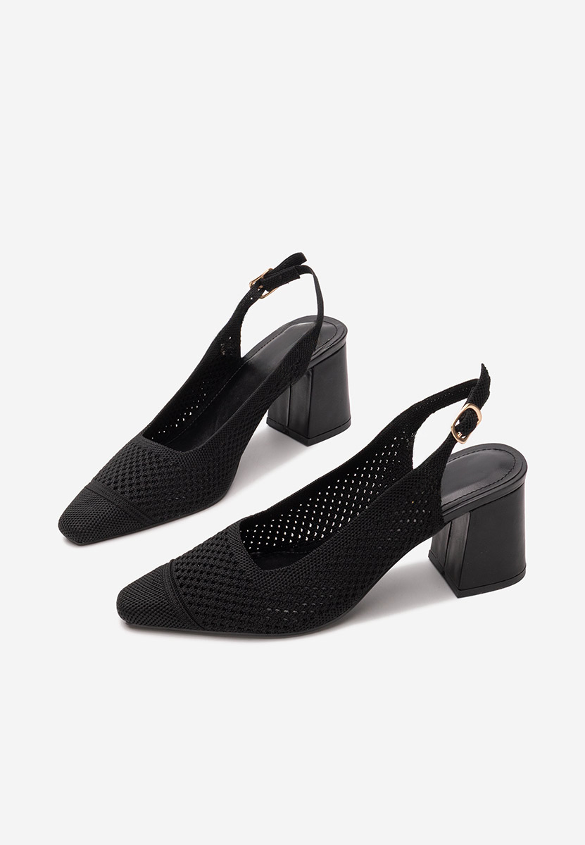 Γόβες slingback Patria μαύρα