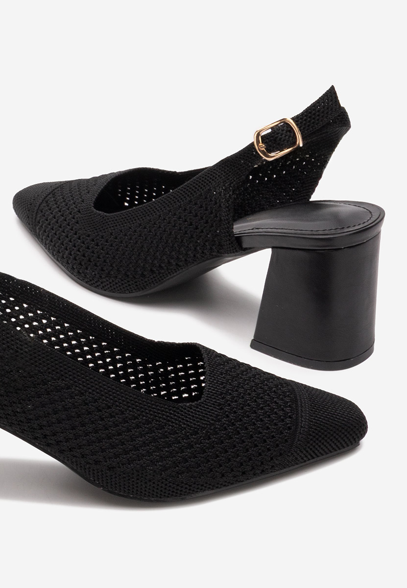Γόβες slingback Patria μαύρα