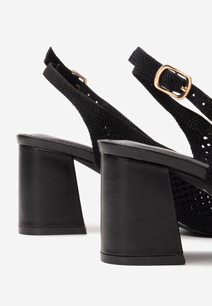 Γόβες slingback Patria μαύρα