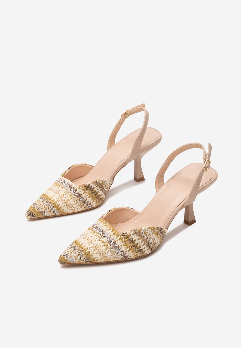 Γόβες στιλέτο Shemika χακι