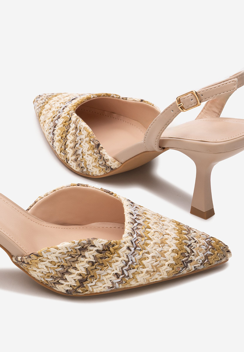 Γόβες στιλέτο Shemika χακι