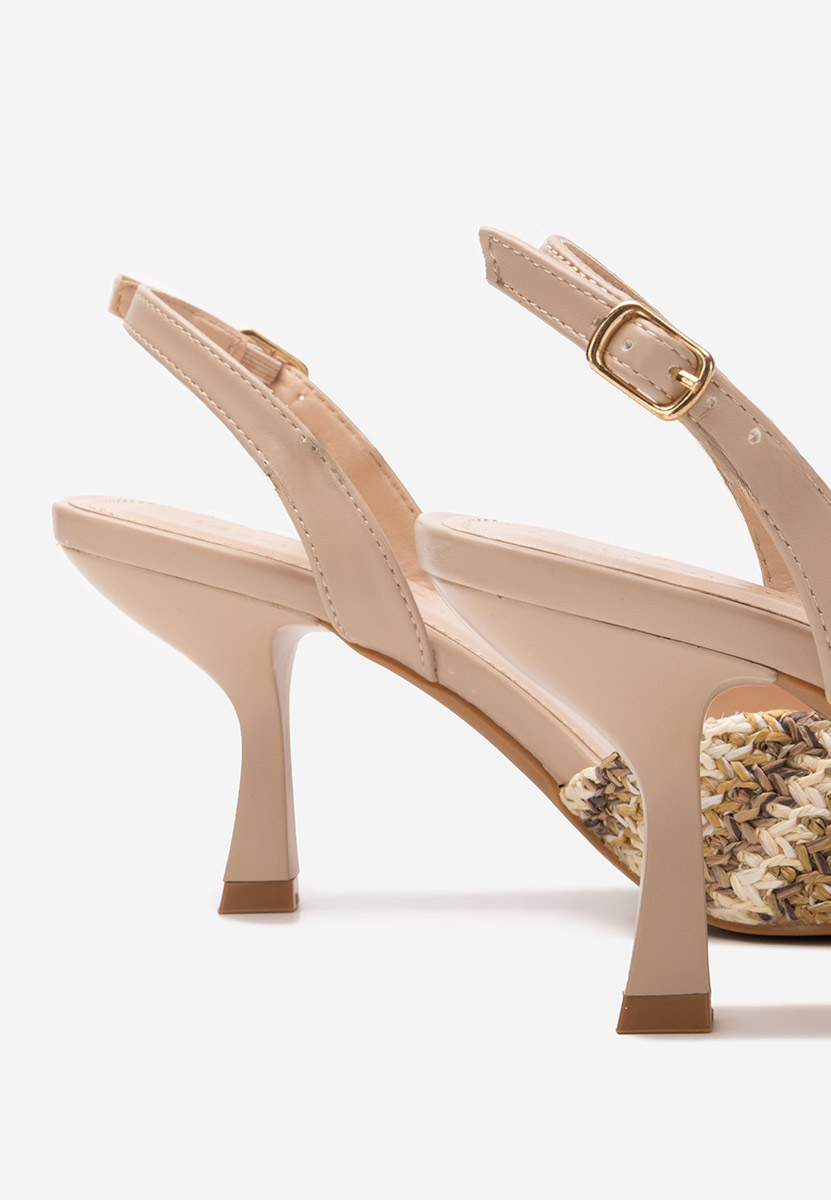 Γόβες στιλέτο Shemika χακι