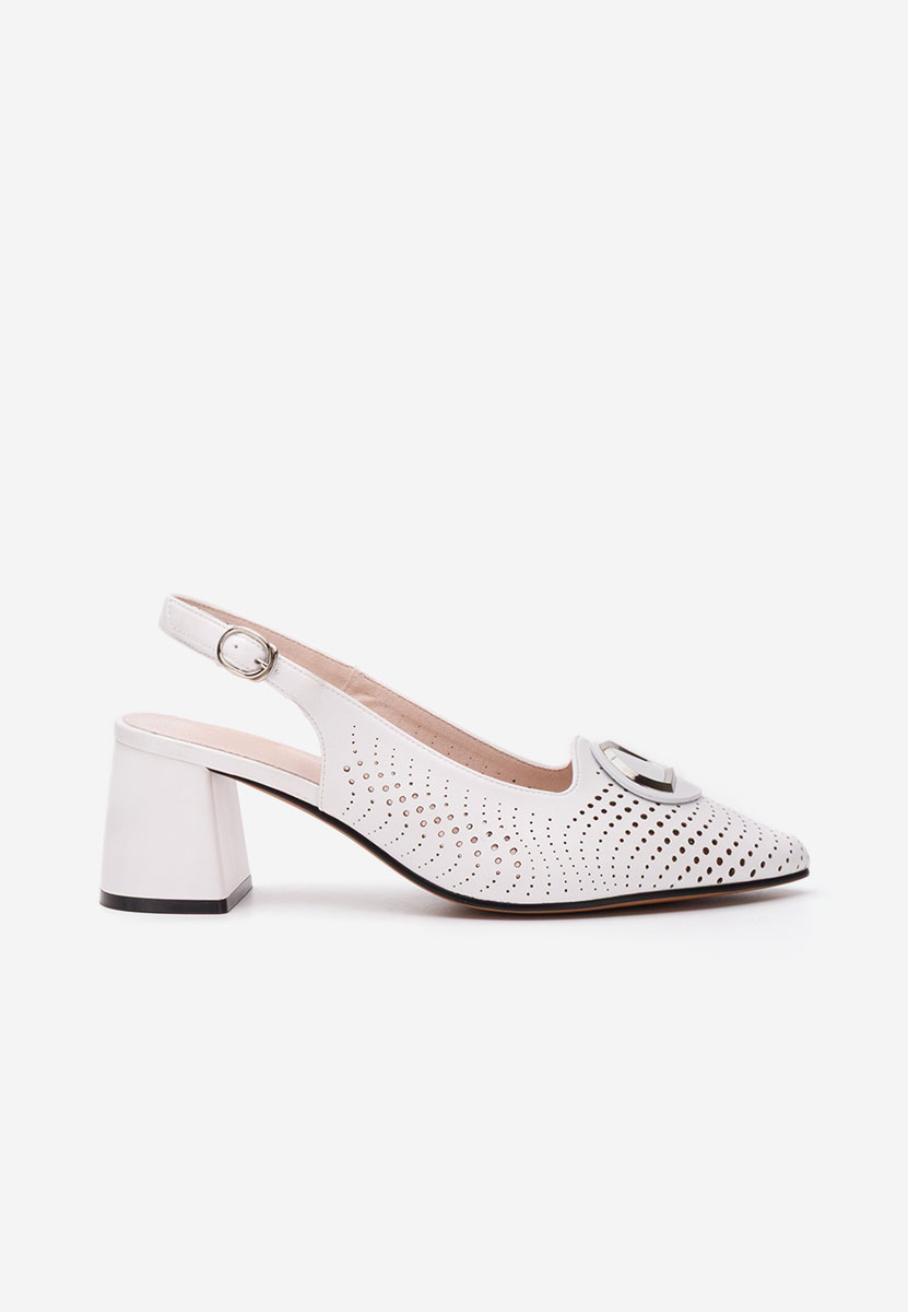 Γόβες slingback Rosamona λευκά