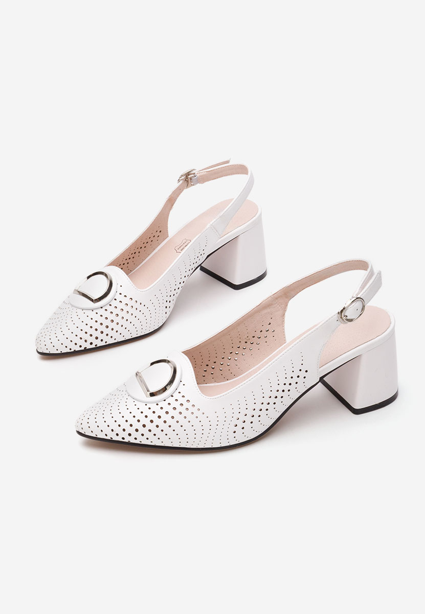Γόβες slingback Rosamona λευκά