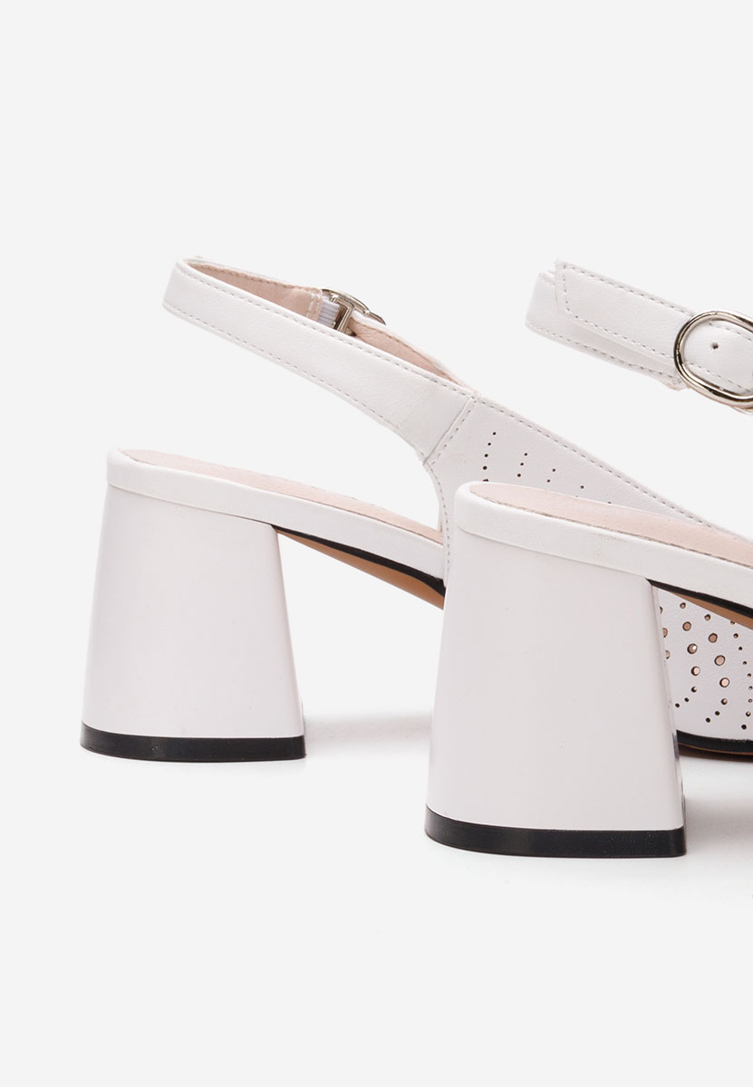 Γόβες slingback Rosamona λευκά