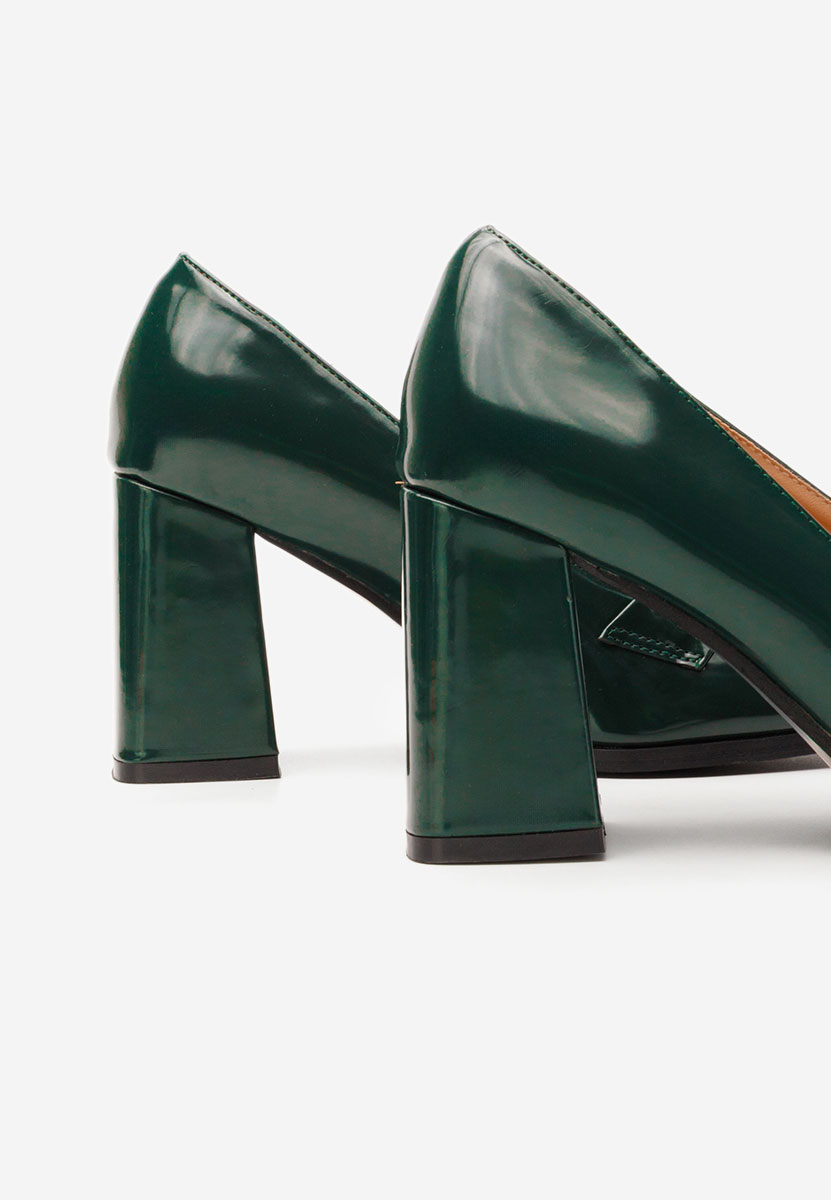 Loafers γυναικεια με τακουνι Noriana πρασινο