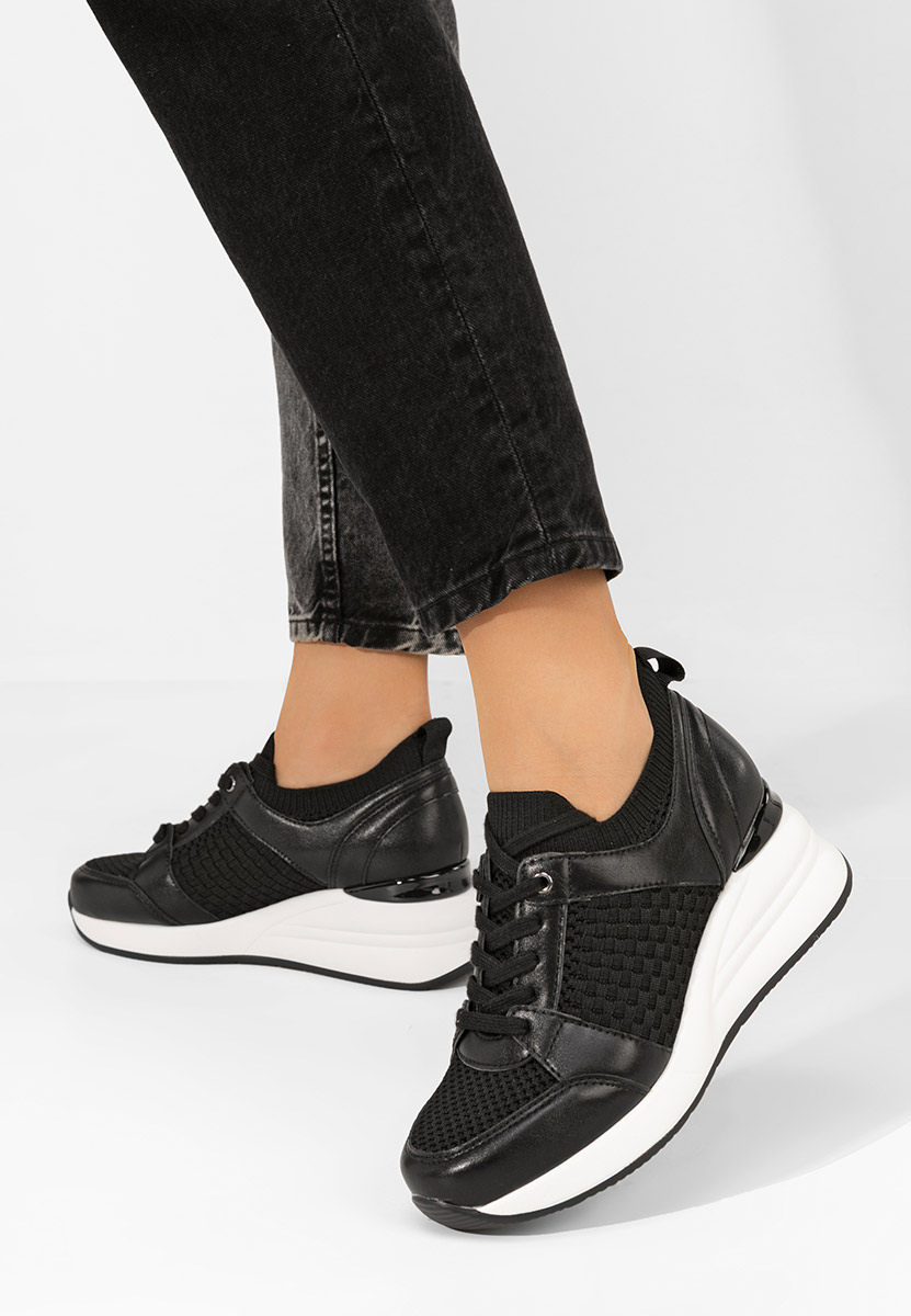 Sneakers με πλατφόρμα Ellsa μαύρα