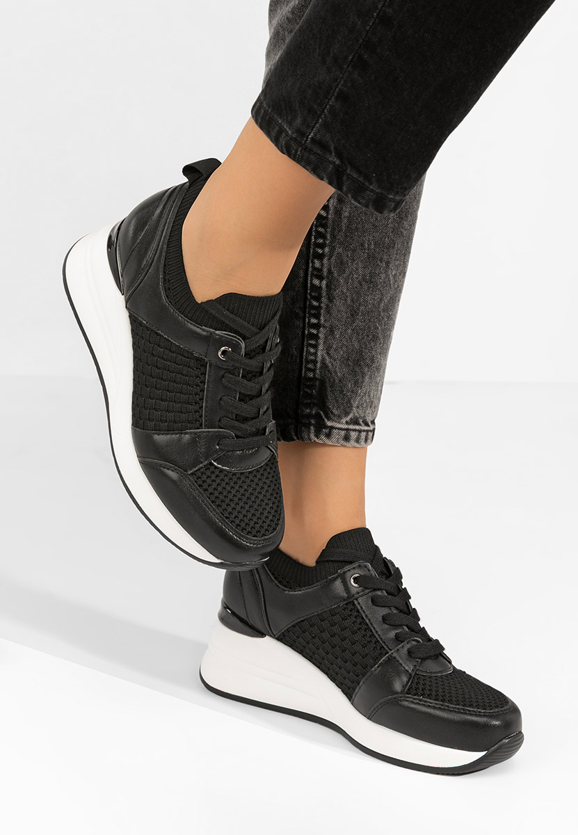 Sneakers με πλατφόρμα Ellsa μαύρα