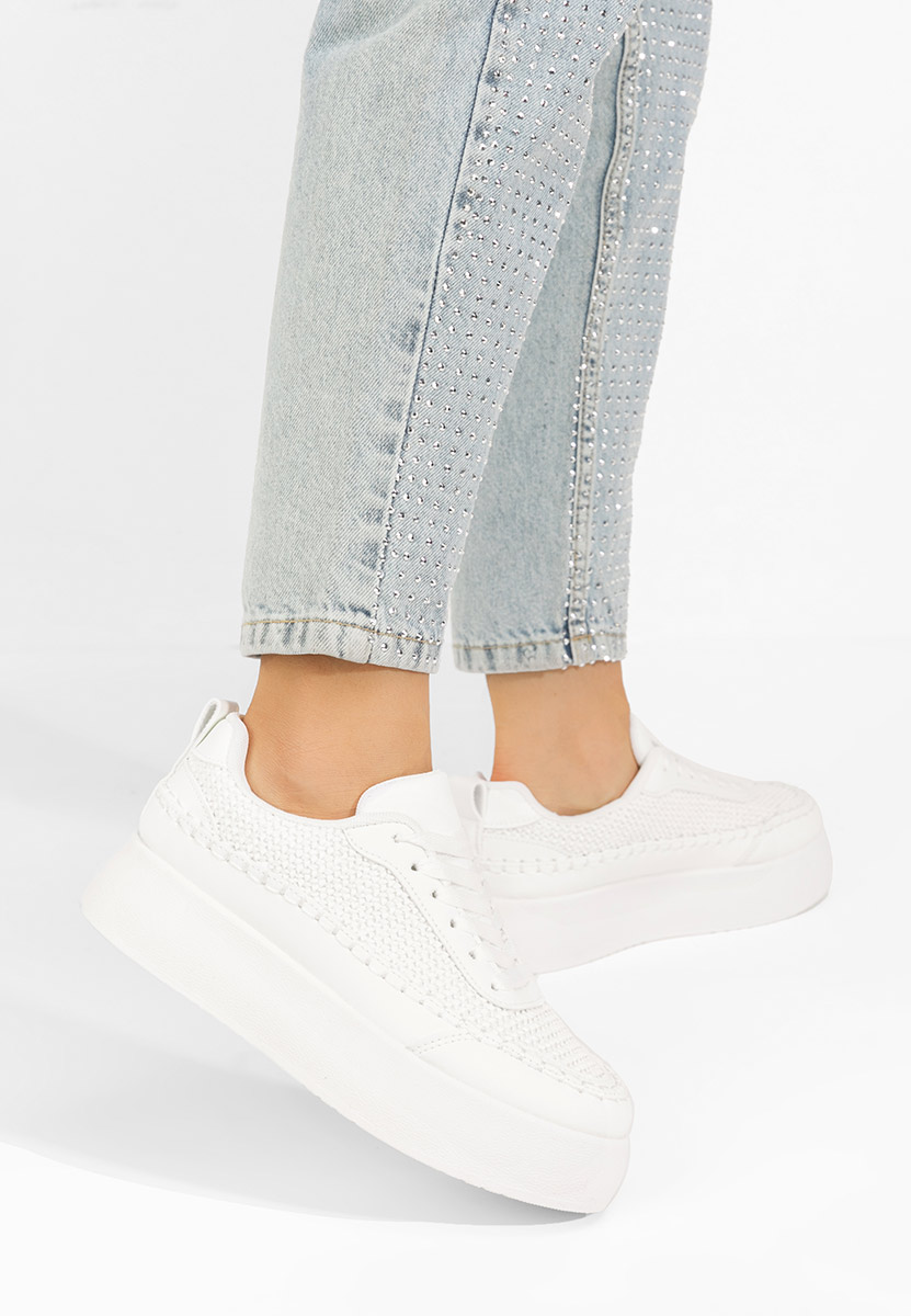 Sneakers με πλατφόρμα Cecila λευκά