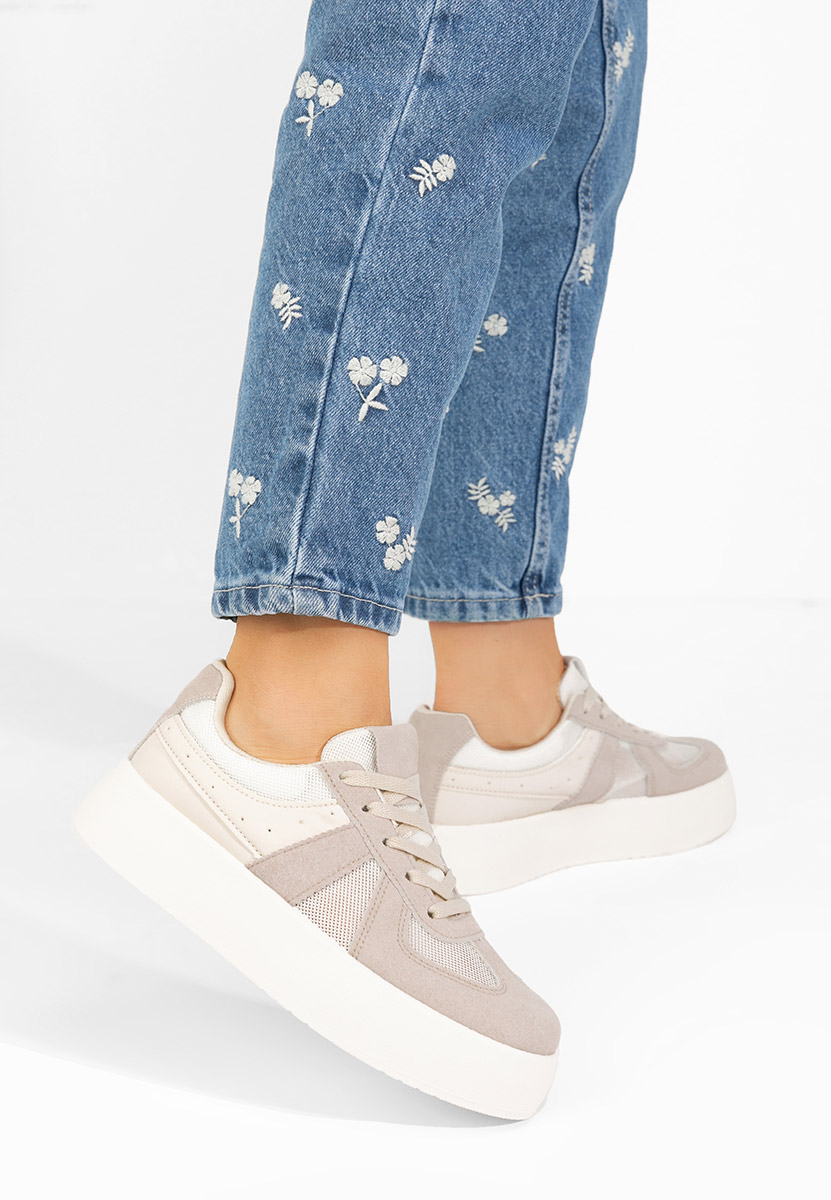 Sneakers με πλατφόρμα Fyonna μπεζ