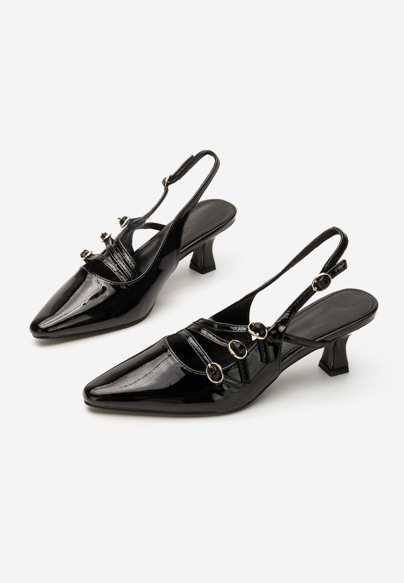 Γόβες slingback Lexye μαύρα