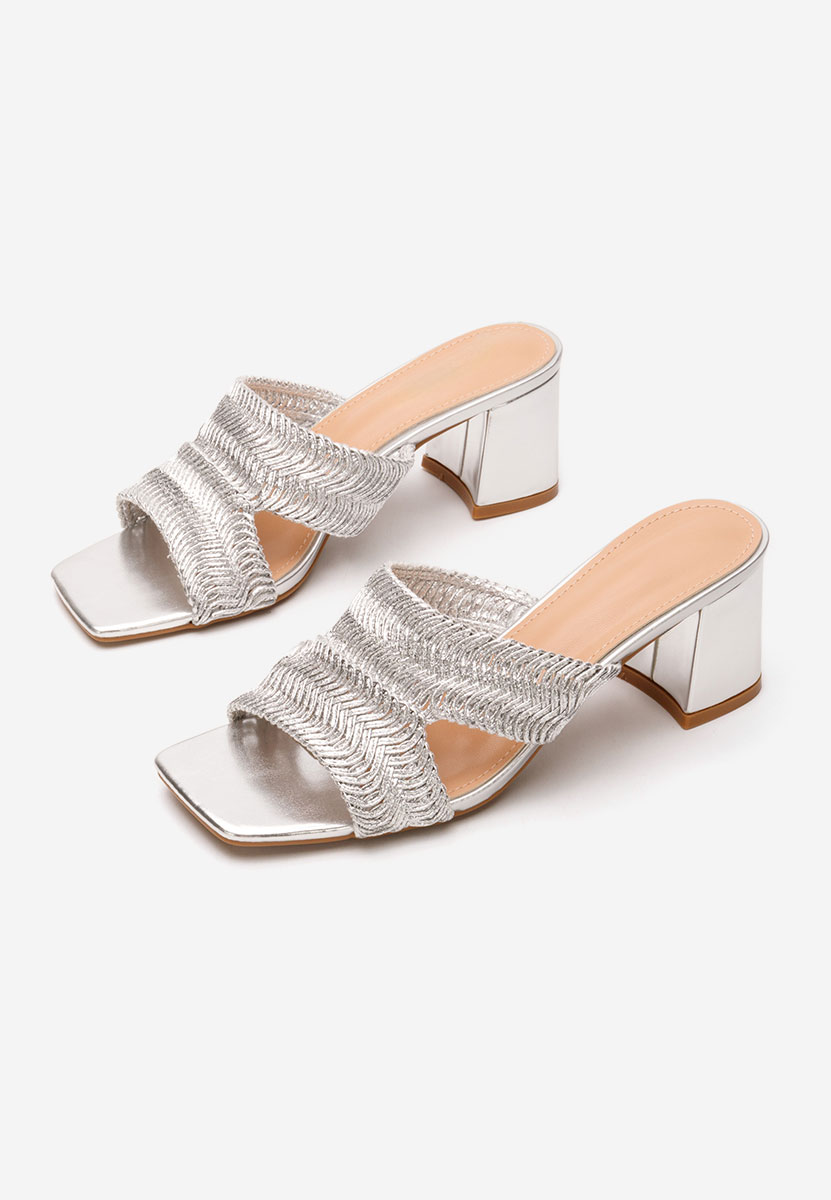 Mules με χοντρο τακουνι Nely ασιμι