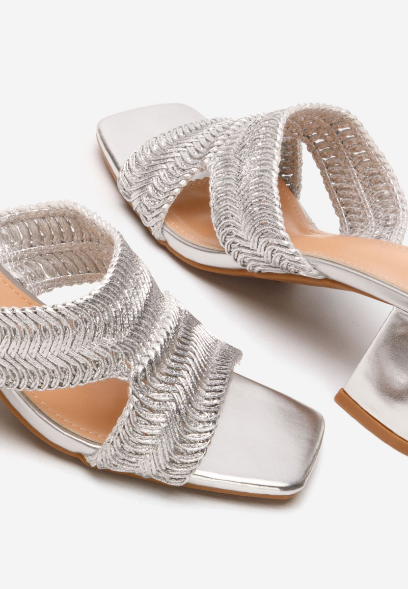 Mules με χοντρο τακουνι Nely ασιμι