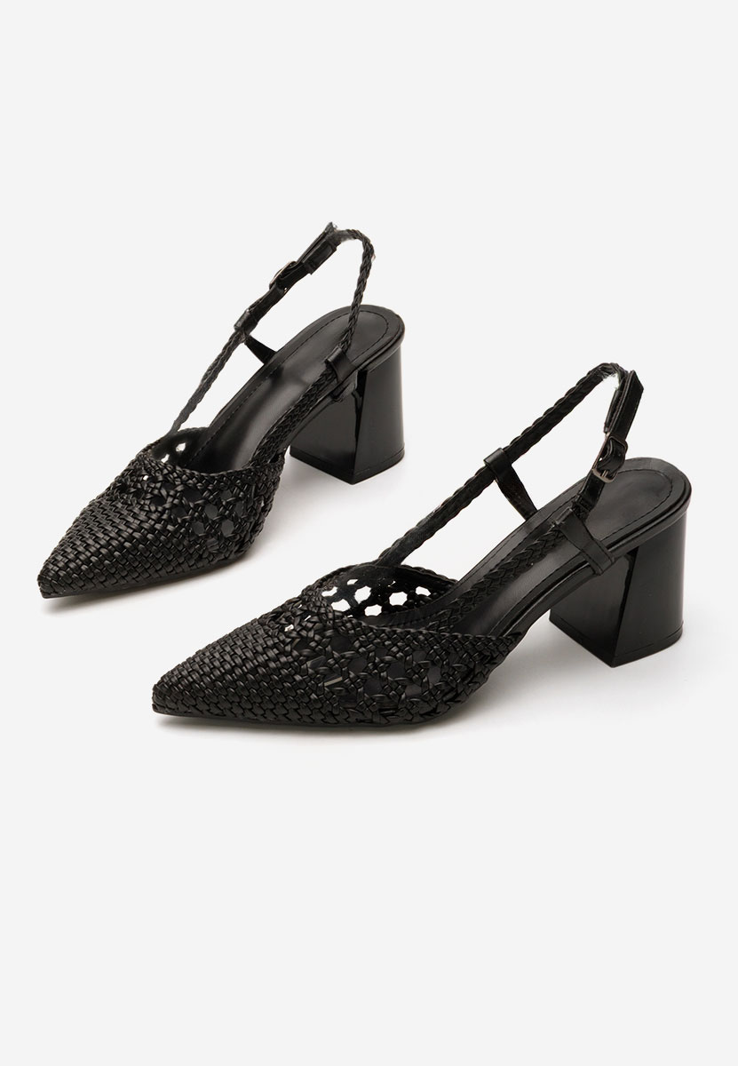 Γόβες slingback Letira V2 μαύρα