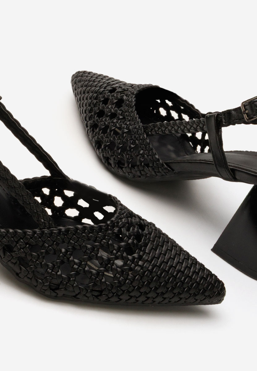 Γόβες slingback Letira V2 μαύρα
