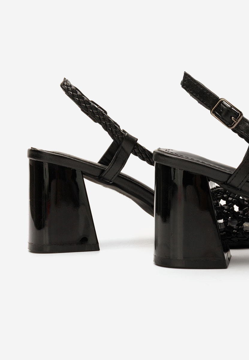 Γόβες slingback Letira V2 μαύρα